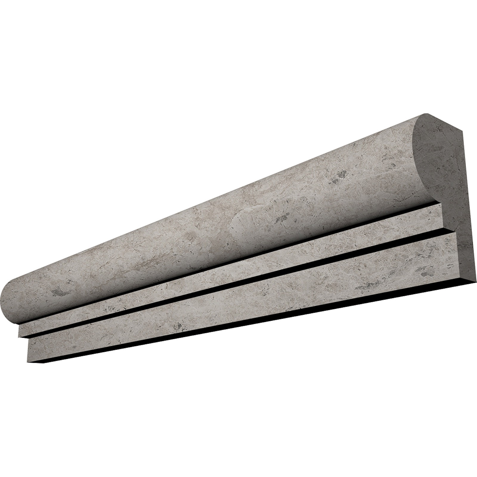 TUNDRA GRAY MARBLE OGEE CHAIRRAIL 2x12 | Skala